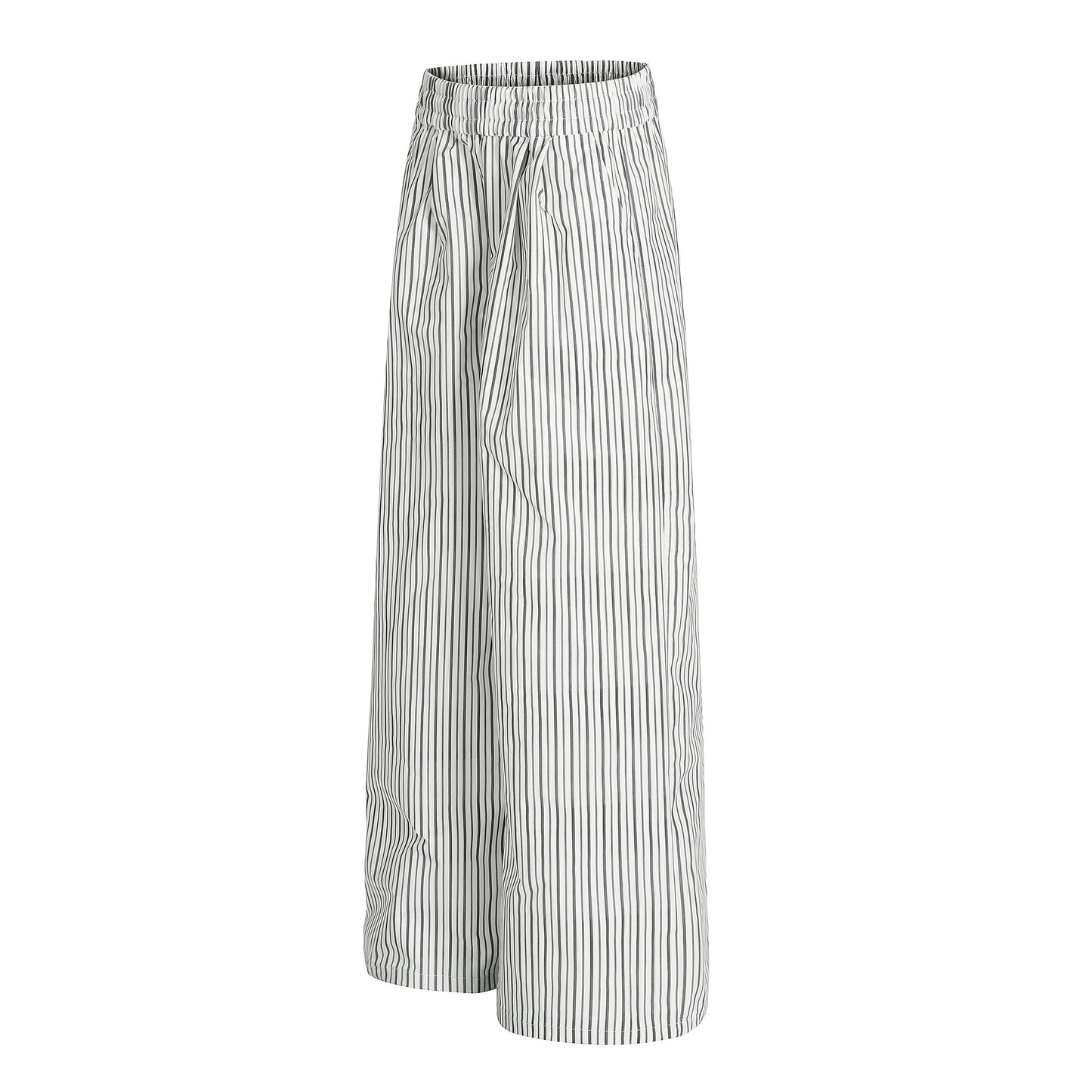 Vintage Street Style High-End Striped Pleated Trendy Design Loose Wide-Leg Men's Casual Pants