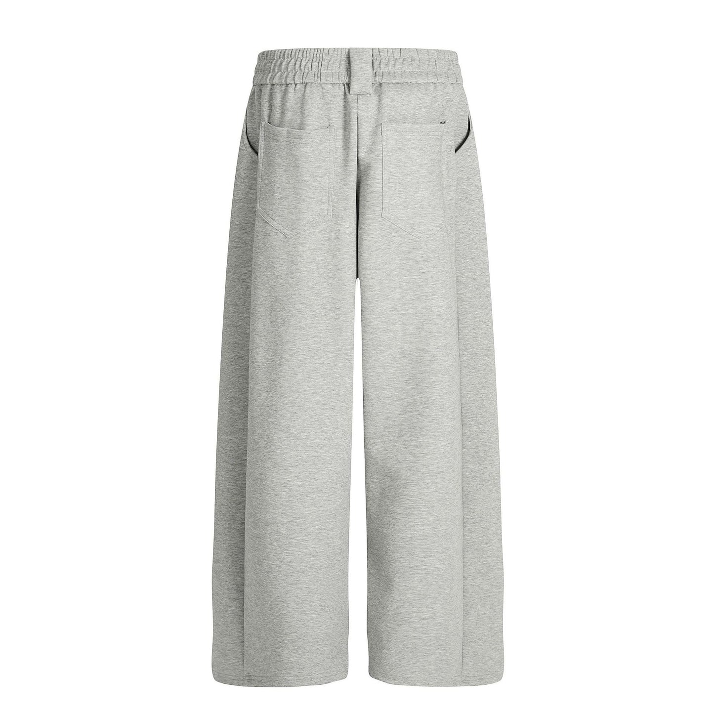 Casual Men's Loose Wide-Leg Sweatpants with Retro Style, Neutral Design, High-End Drape Pleated Detail