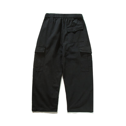 Loose Straight Leg Cargo Pants with Large Pockets