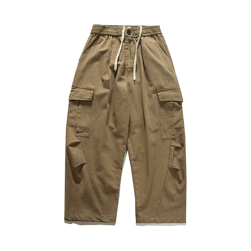 Loose Straight Leg Cargo Pants with Large Pockets