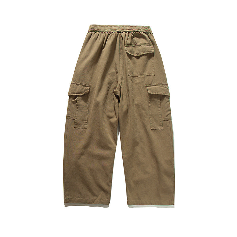 Loose Straight Leg Cargo Pants with Large Pockets
