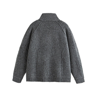 Deconstructed Patchwork Loose Casual Knit Cardigan Coat