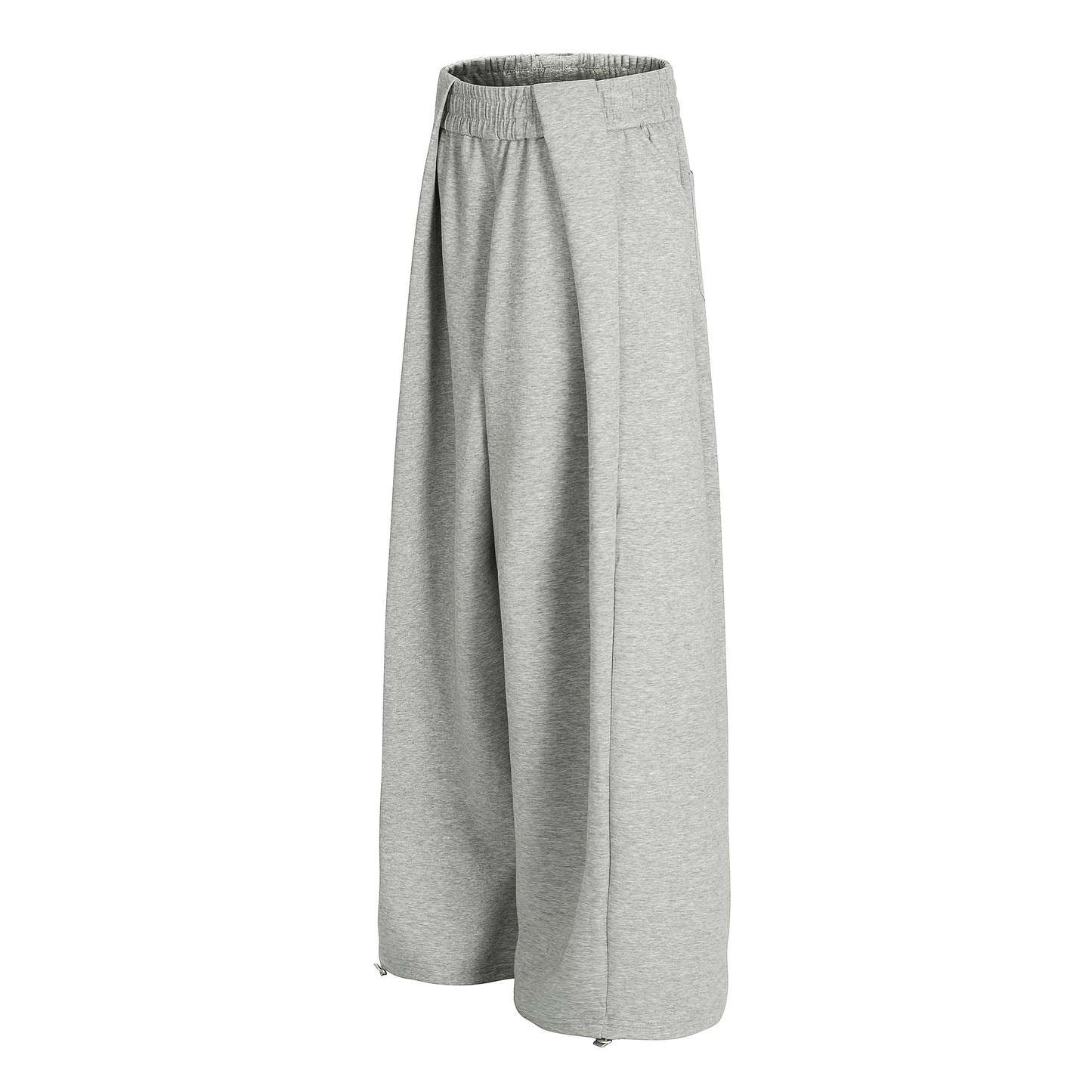 Casual Men's Loose Wide-Leg Sweatpants with Retro Style, Neutral Design, High-End Drape Pleated Detail