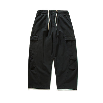 Loose Straight Leg Cargo Pants with Large Pockets