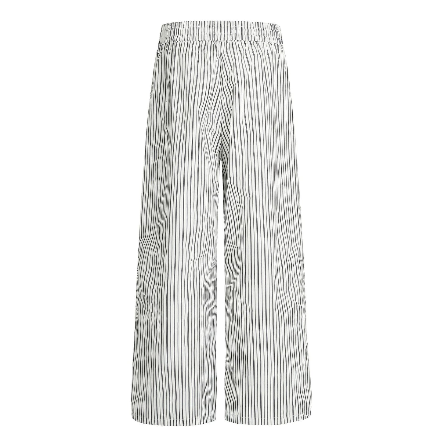 Vintage Street Style High-End Striped Pleated Trendy Design Loose Wide-Leg Men's Casual Pants